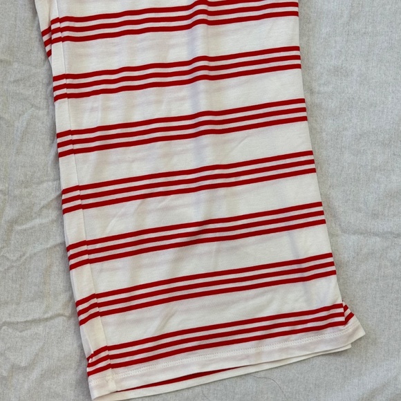 J.Crew Womens ECO Dreamiest LS Henley 2pc. Strip Pajama Set Top Pants Sz. Large - Picture 15 of 15